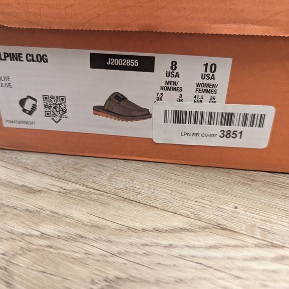 Nib, Merrell Alpine Clogs, men's 8, women's 9.5 - Picture 5 of 6